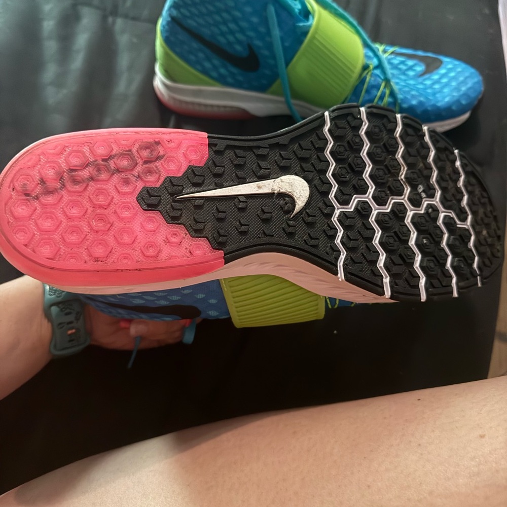 Nike Blue and Green Athletic Shoes basketball